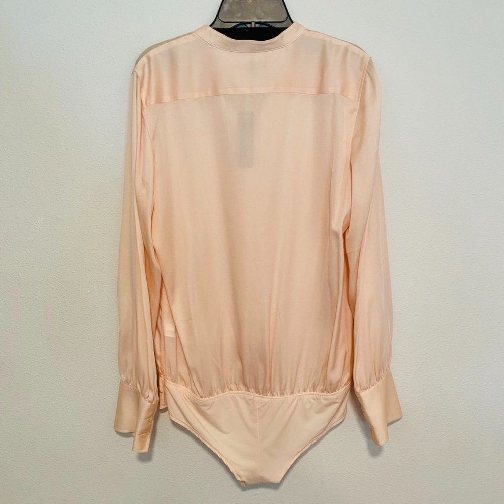 J.CREW Ashton Light Pink Stretch Silk Bodysuit  size 8 - Picture 2 of 11